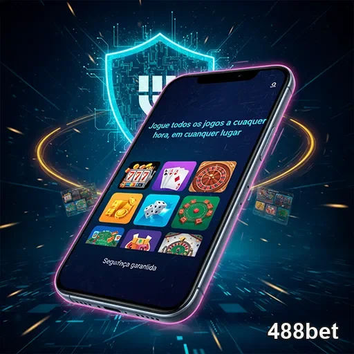 Imagem promocional do app 488bet, destaque na confiabilidade e facilidade de acesso ao 488bet.