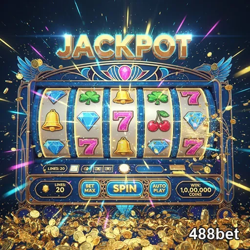 Imagem de slots do 488bet, um site de apostas online, destacando máquinas de caça-níqueis e diversão.